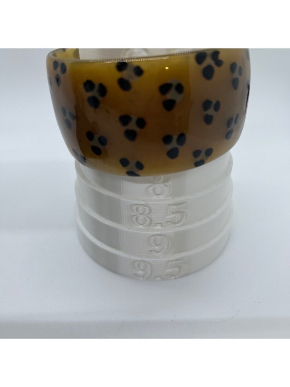Bohemian Braceley Lot Vintage Silver tone Coin Faux Tiger Eye Leopard Bangle - Picture 15 of 16